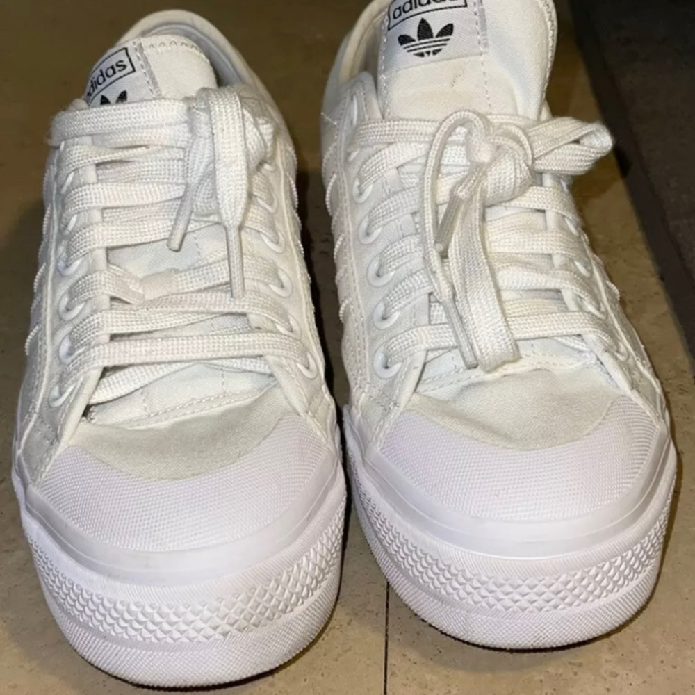 Adidas Nizza Platform Lo, White/White